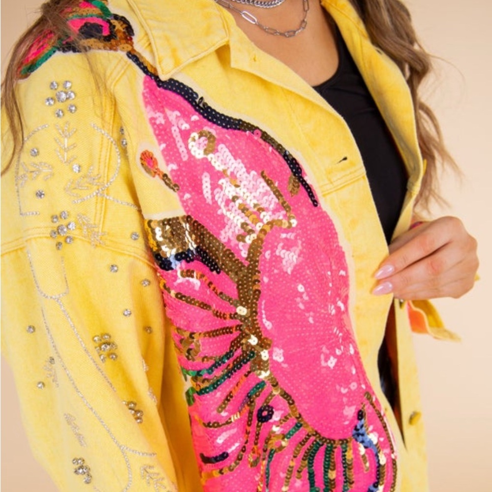 Beulah Style Embellished Jean Jacket - Picture 4 of 13